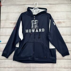 Vintage Y2K Jansport Howard University Bisons Hoodie Mens XXL Navy Blue Full Zip